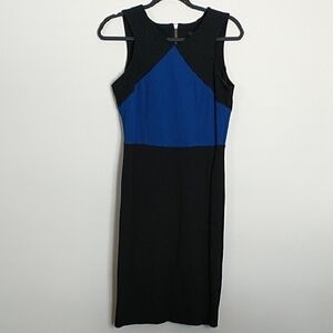 JMichaels Black and Blue Midi Dress